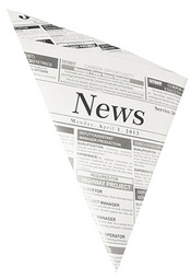 PAPSTAR Spitztüte Newsprint, 325 x 230 x 230 mm