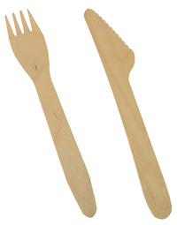 PAPSTAR Holz-Besteck pure, Länge: 165 mm, 500er
