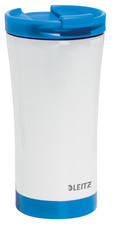 LEITZ Isolierbecher WOW, 0,38 Liter, weiß/blau