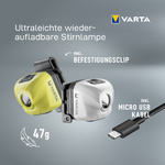 VARTA Kopflampe Outdoor Sports Ultralight H30R, weiß