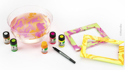 Marabu Marmorierfarbe easy marble, Set NEON