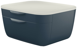 LEITZ Schubladenbox Cosy, 2 Schübe, grau/hellgrau