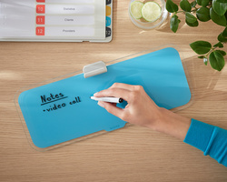 LEITZ Glas-Memoboard Cosy für den Schreibtisch, grau